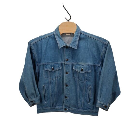 Disney Store VTG Denim Jean Jacket Blue Trucker Sz XL Mickey Friends Heavyweight - Picture 2 of 13